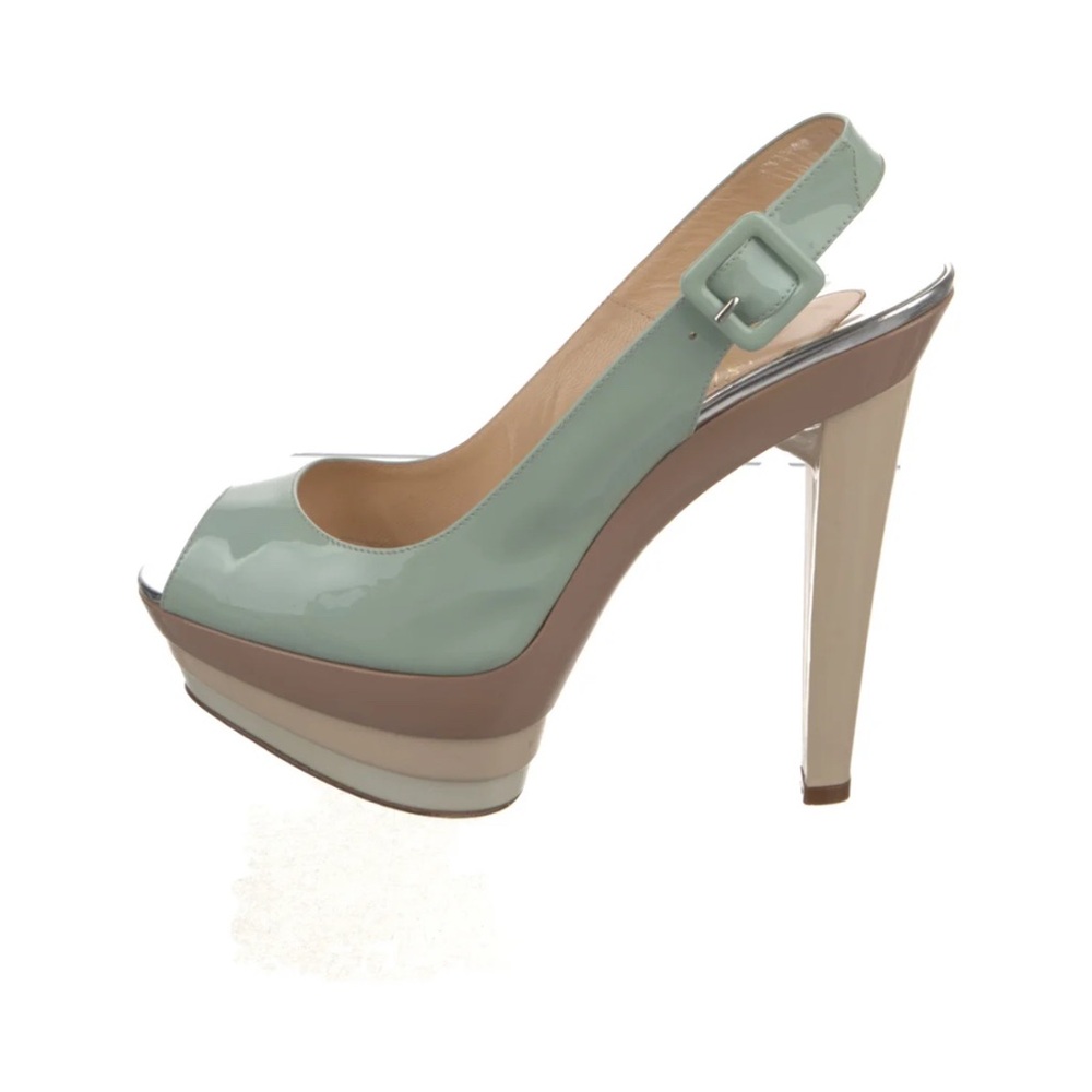 Christian Louboutin Patent Leather Slingback Sandals